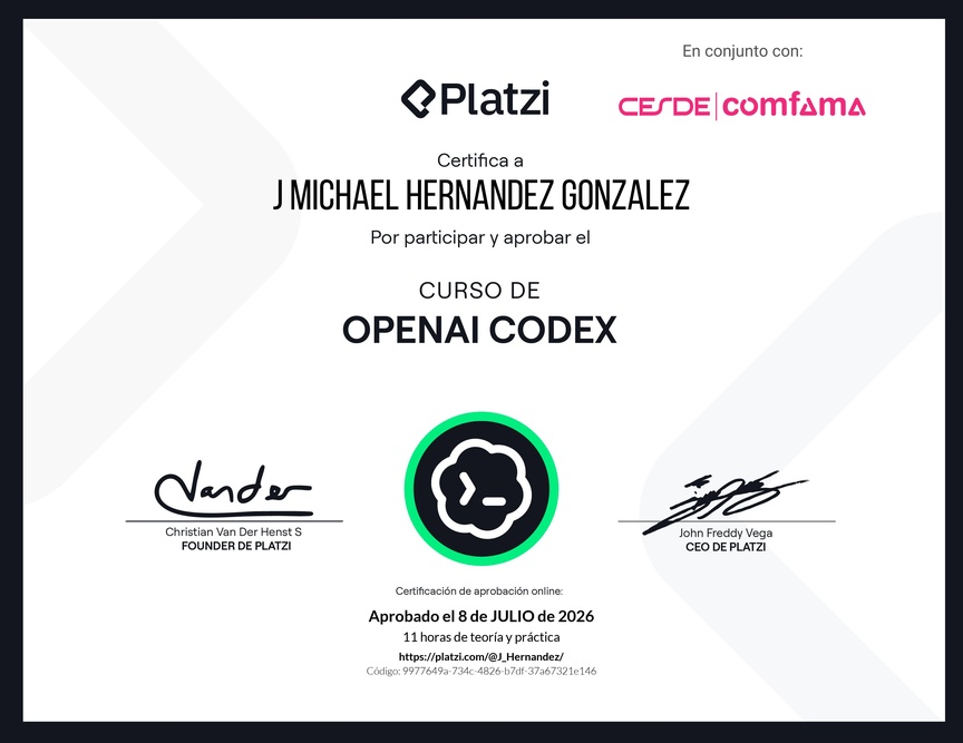 Diploma del Curso de Codex