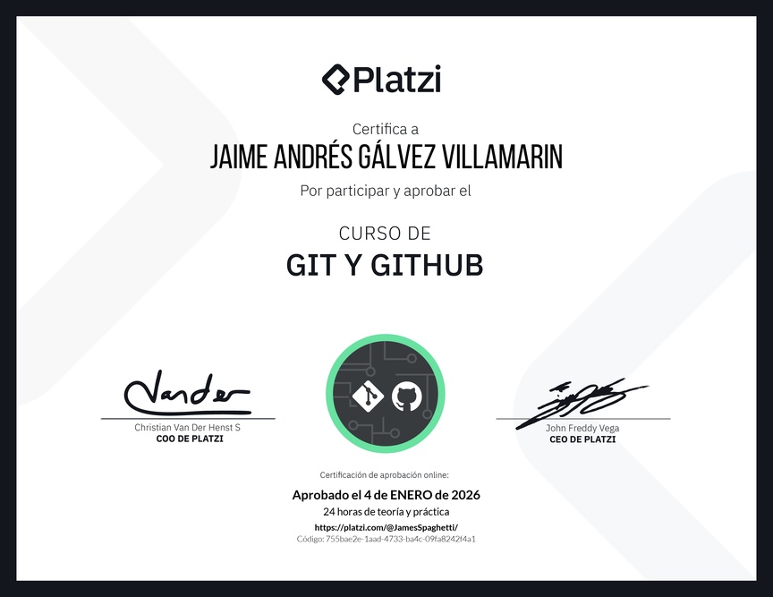 Diploma del Curso de Git y GitHub