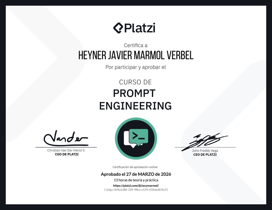Diploma del Curso de Prompt Engineering