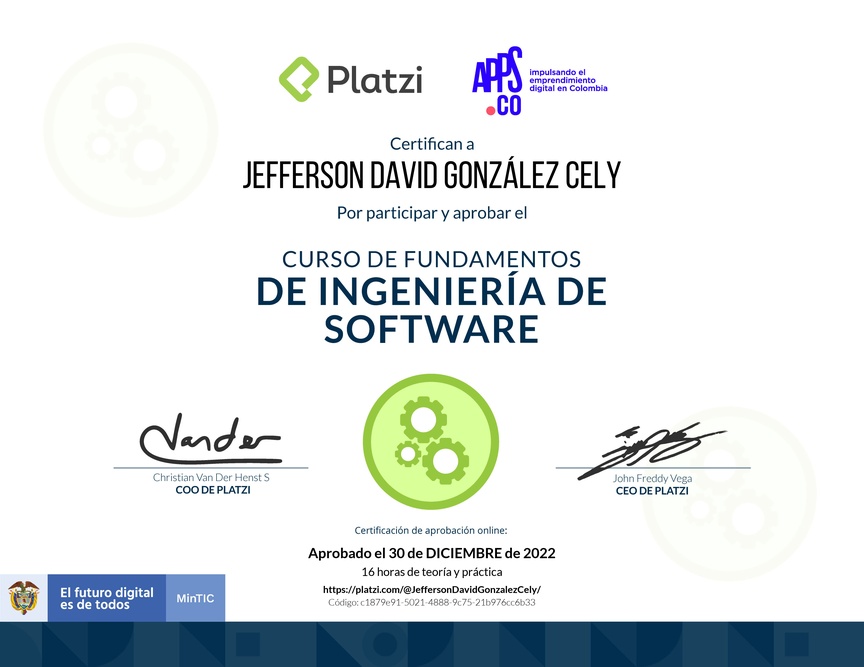 Diploma de Fundamentos de Ingeniería de Software