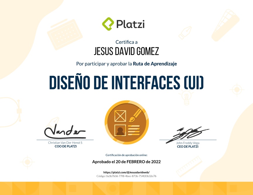 Diploma de la Ruta de Aprendizaje de Diseño de Interfaces (UI)
