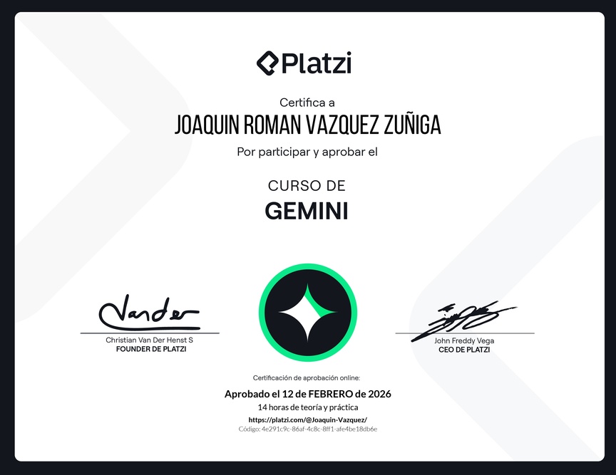 Diploma del Curso de Gemini