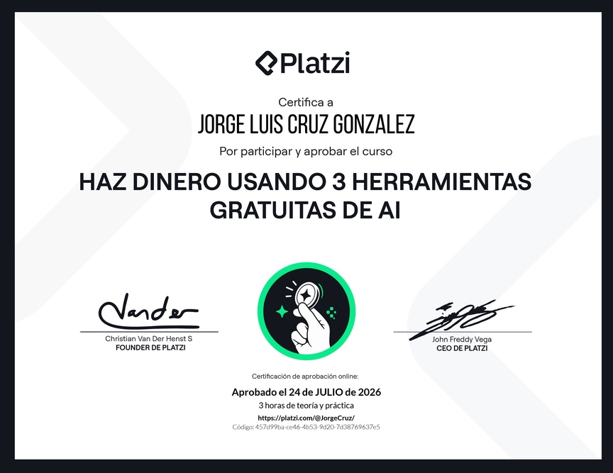 Diploma de Monetiza tu talento: Haz dinero con AI gratuita