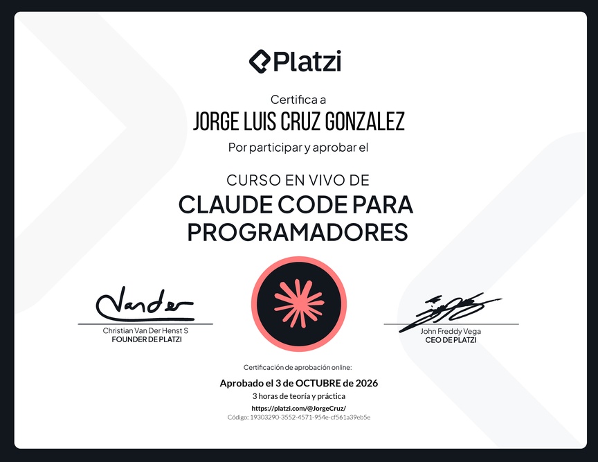 Diploma de Claude Code para Programadores