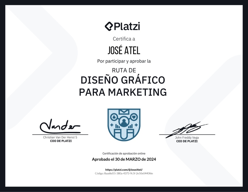 Diploma de la Ruta de Aprendizaje de Diseño para Marketing