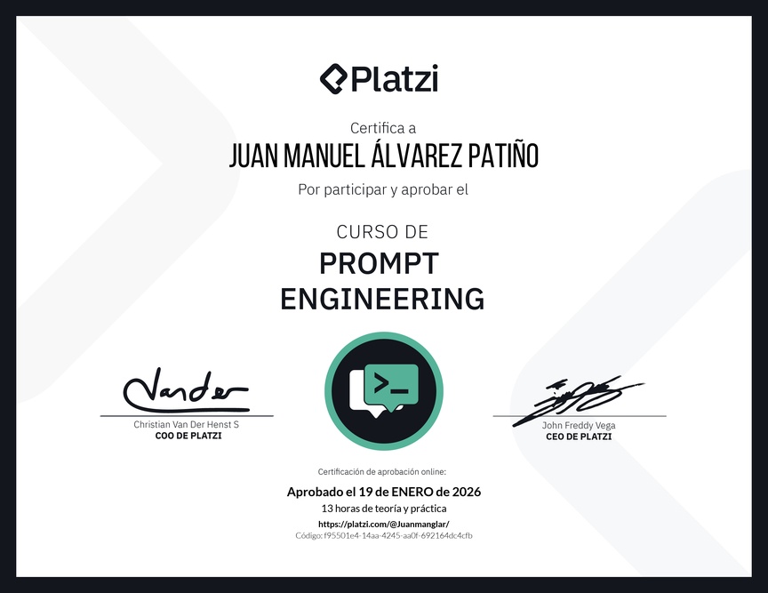 Diploma del Curso de Prompt Engineering