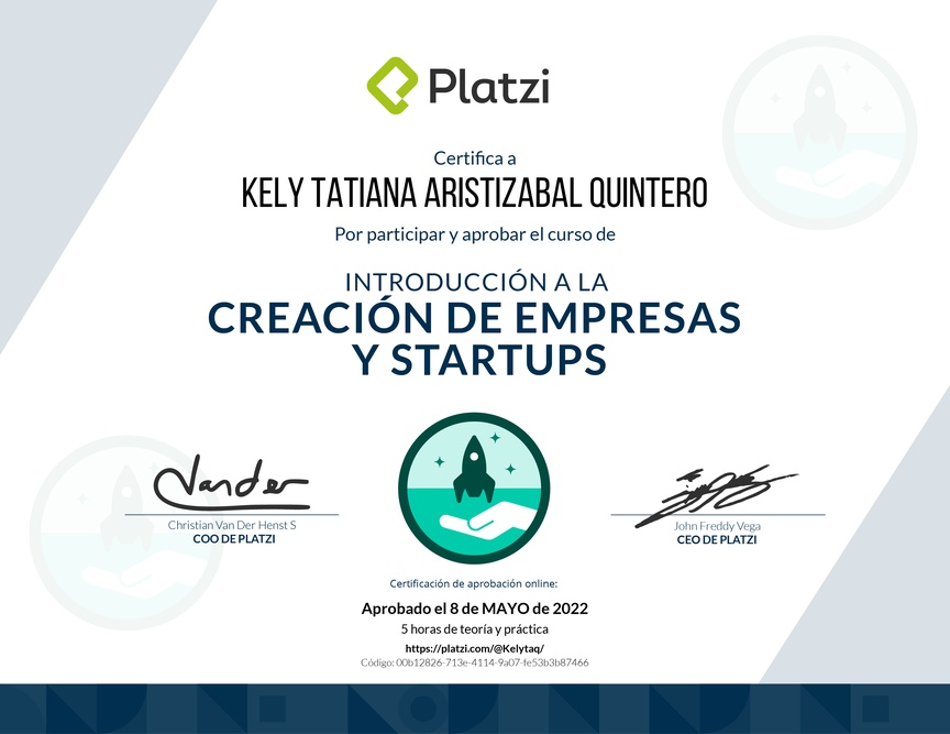 Diploma de Introducción a la Creación de Empresas y Startups