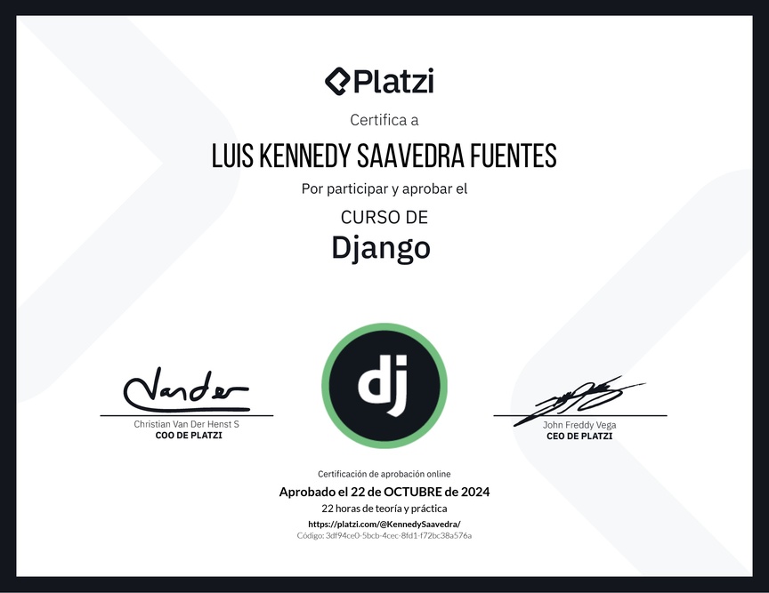 Diploma del Curso de Django
