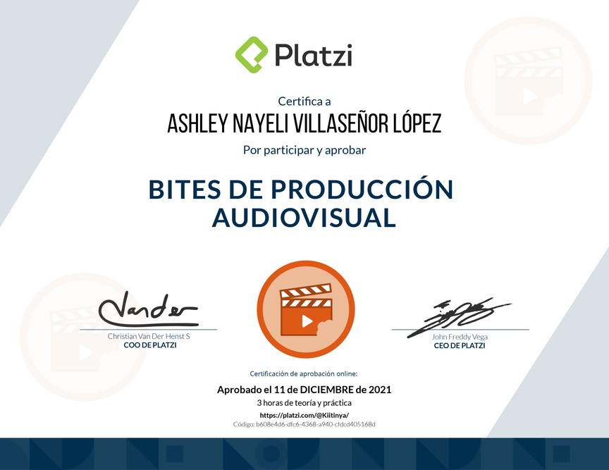 Diploma de Bites de Producción Audiovisual