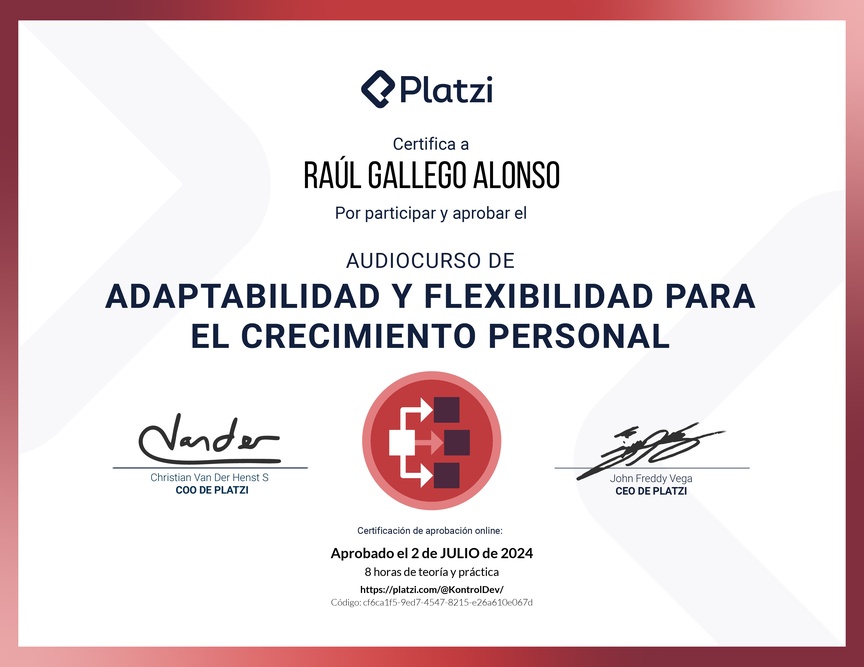Diploma de Audiocurso de Adaptabilidad y Flexibilidad para el Crecimiento Personal