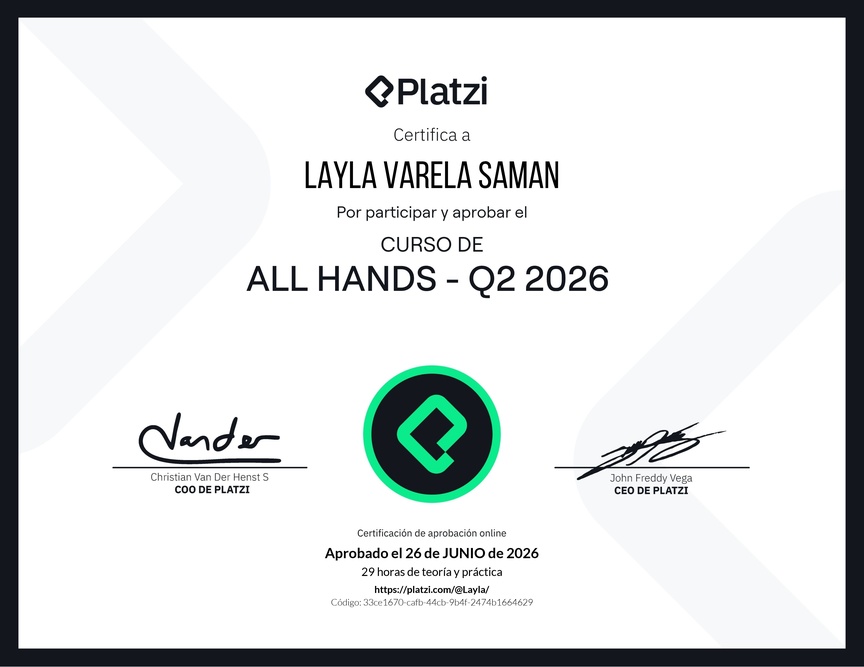 Diploma de All Hands Q2 - 2026