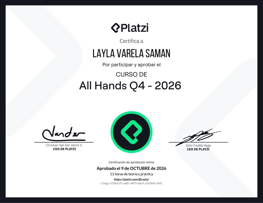 Diploma de All Hands Q4 - 2026