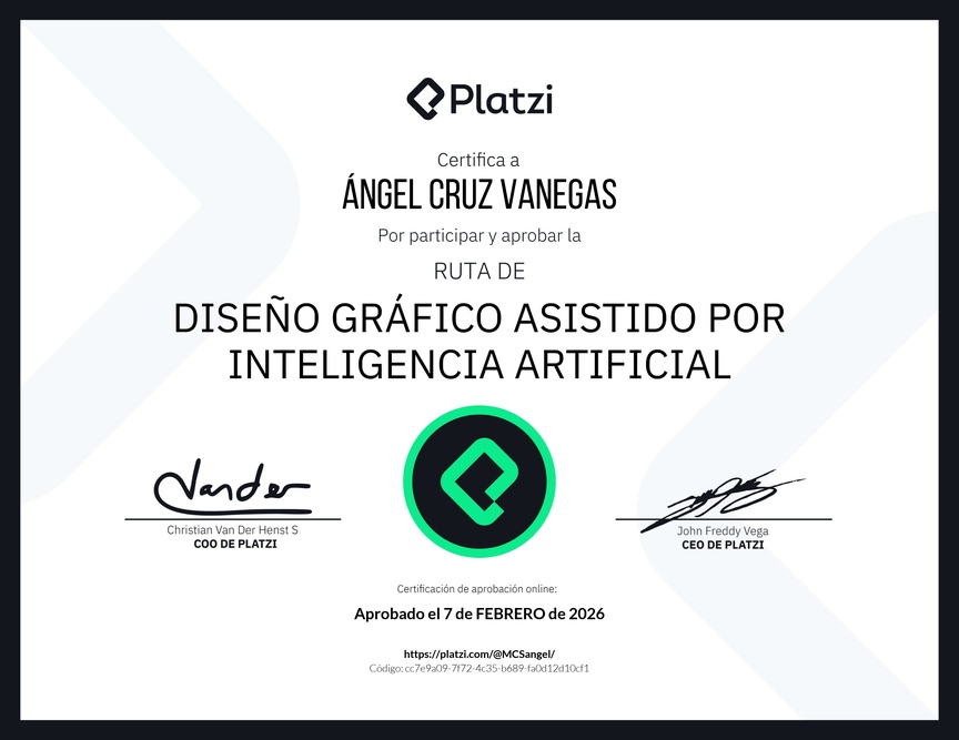 Diploma de la Ruta de Aprendizaje de Diseño Gráfico Asistido por Inteligencia Artificial