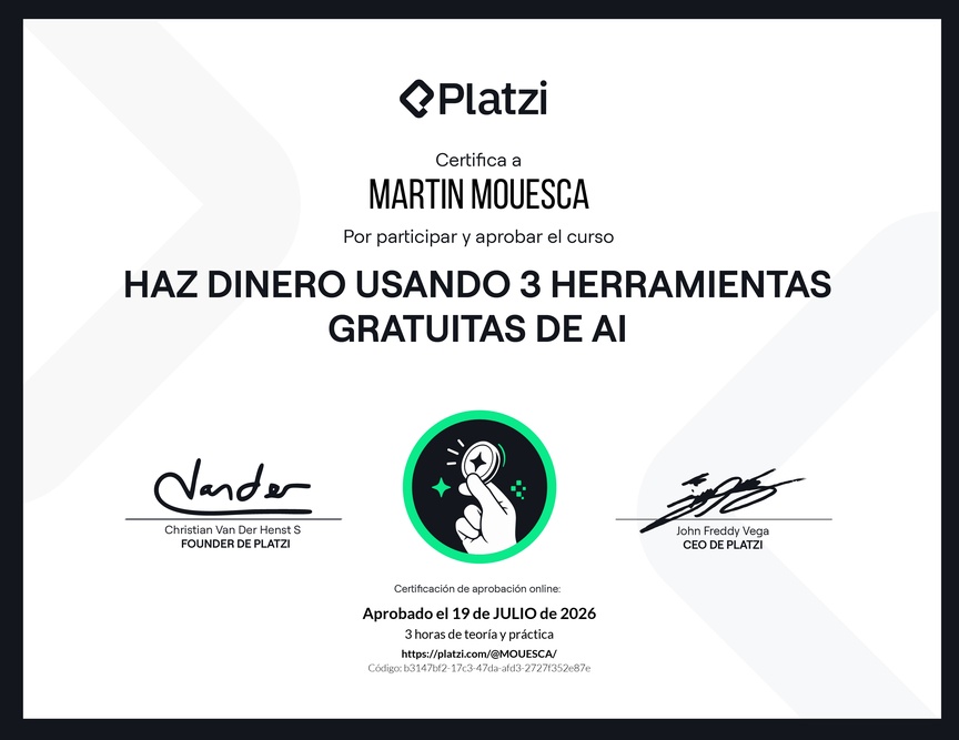 Diploma de Monetiza tu talento: Haz dinero con AI gratuita
