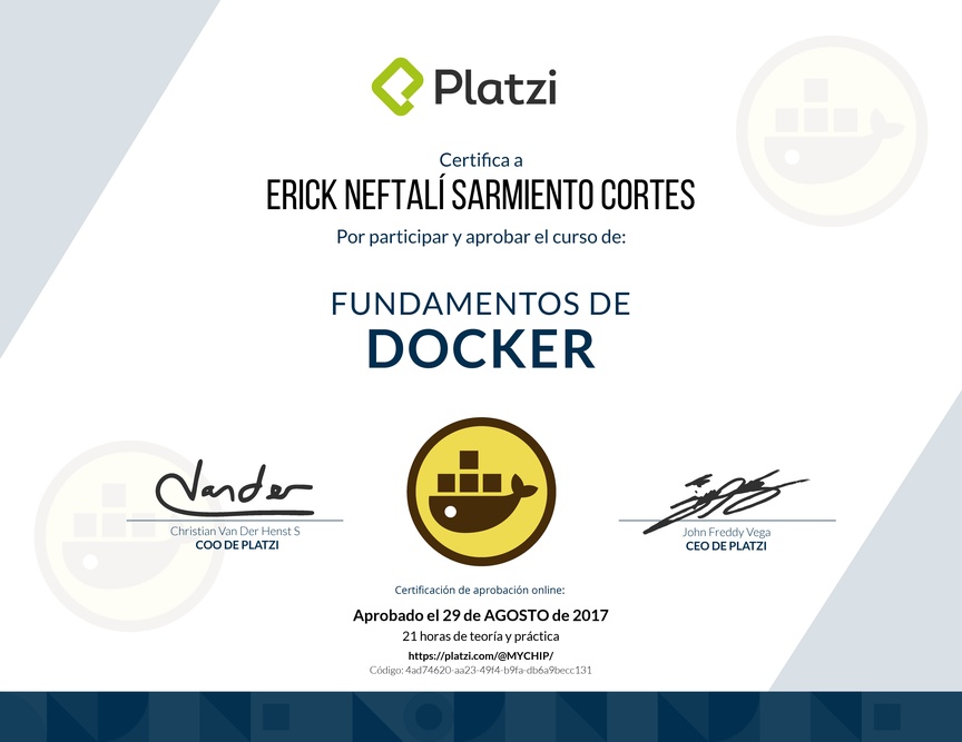 Diploma de Fundamentos de Docker 2017