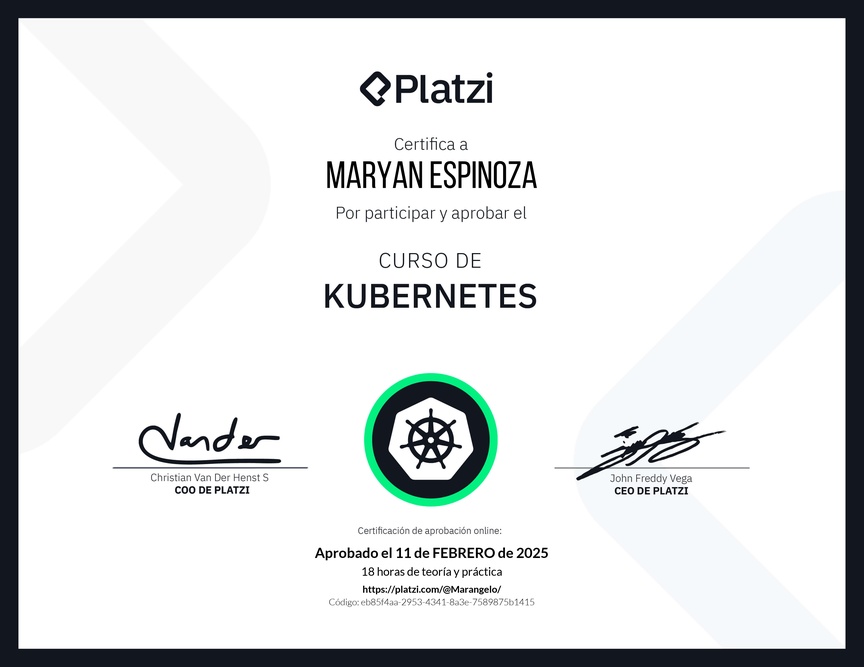 Diploma del Curso de Kubernetes