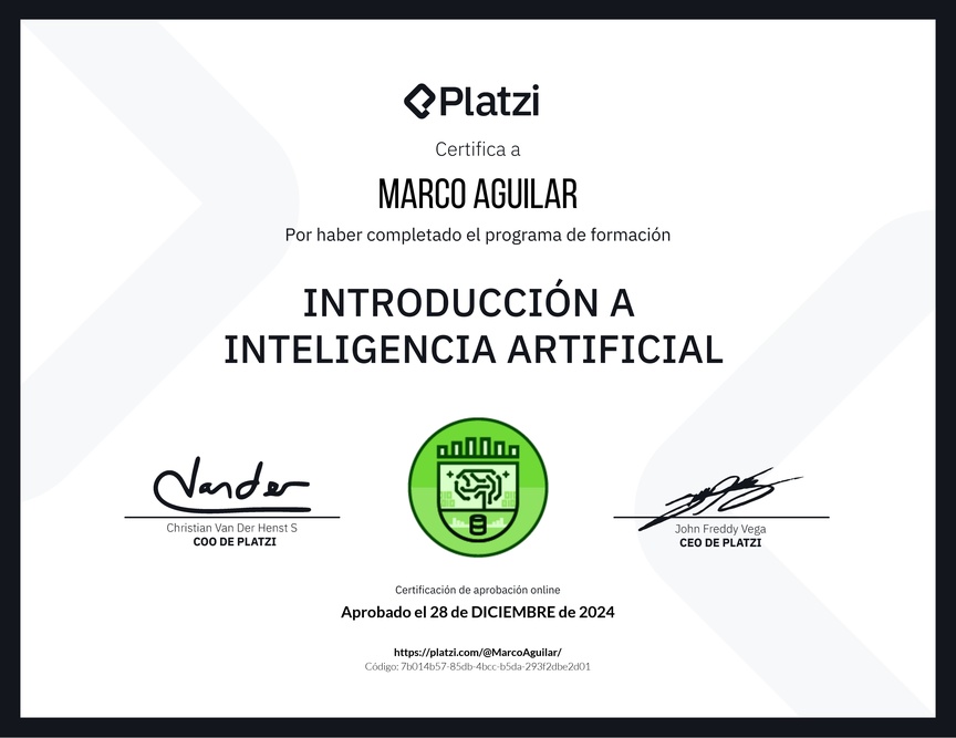 Diploma de la Ruta de Aprendizaje de Introducción a AI