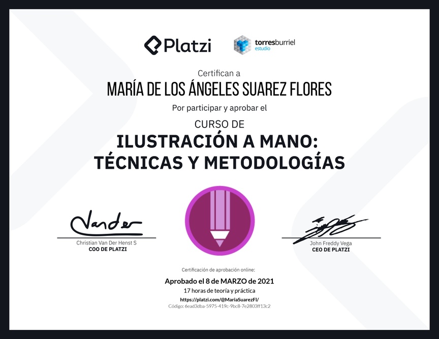 Diploma del Curso de Ilustración a Mano: Técnicas y Metodologías