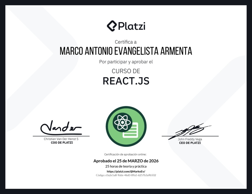 Diploma del Curso de React.js
