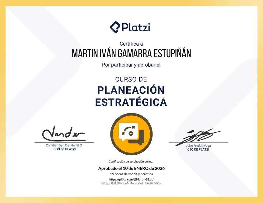 Diploma del Curso de Planeación Estratégica