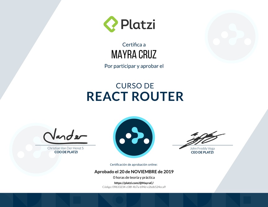 Diploma del Curso de React Router