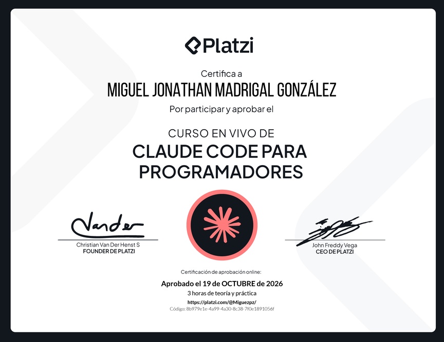 Diploma de Claude Code para Programadores