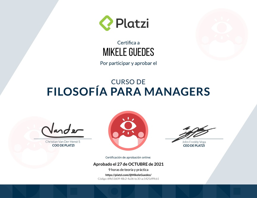 Diploma de Audiocurso de Filosofía para Managers