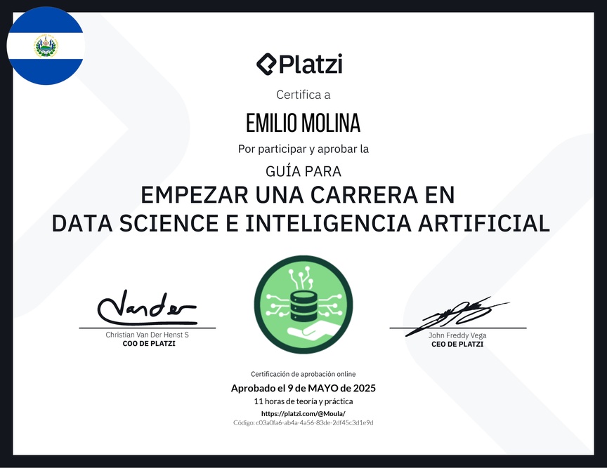 Diploma de Guía para Empezar una Carrera en Data Science e Inteligencia Artificial