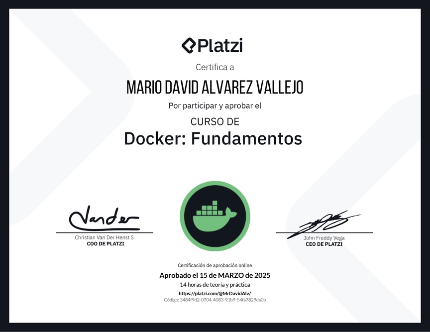 Diploma del Curso de Docker: Fundamentos