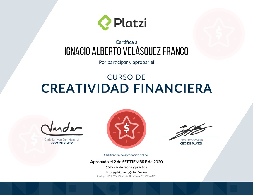 Diploma del Curso para Generar Ingresos adicionales y diversificar tus finanzas