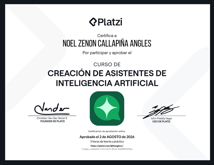Diploma de Crea un asistente de IA que trabaje por ti sin programar