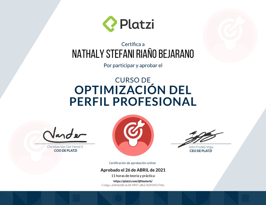 Diploma del Curso para Mejorar tu Perfil Profesional