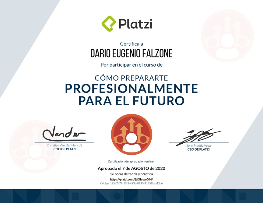 Diploma de Cómo Prepararte Profesionalmente para el Futuro