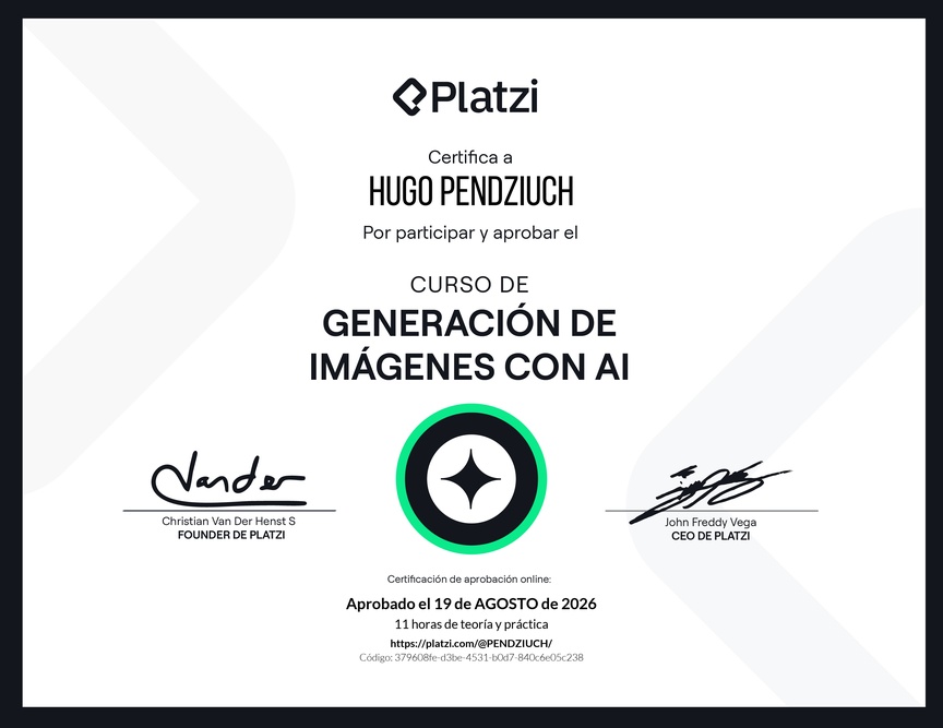 Diploma del Curso de Generación de Imágenes con IA