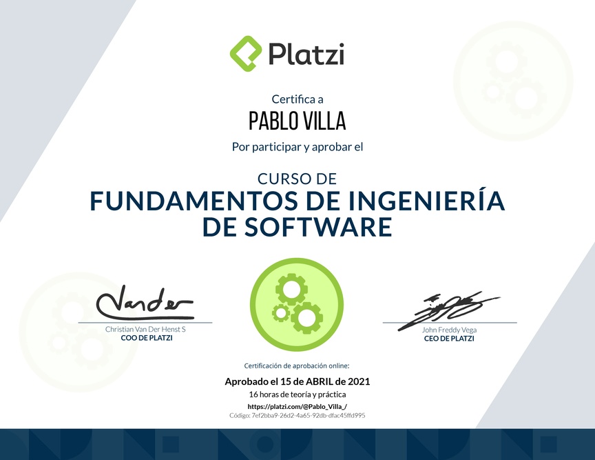 Diploma de Fundamentos de Ingeniería de Software