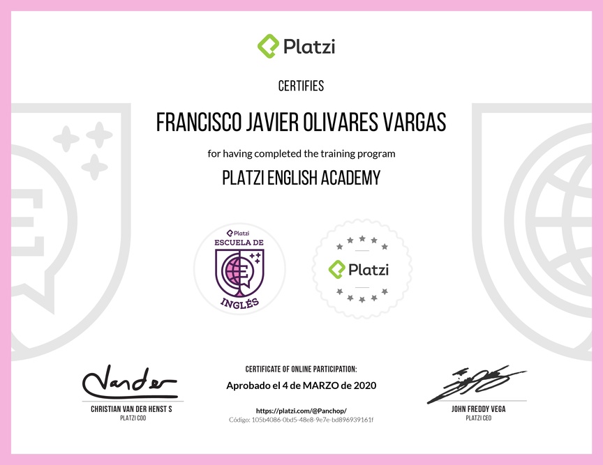 Diploma de la Ruta de Aprendizaje de English Learning