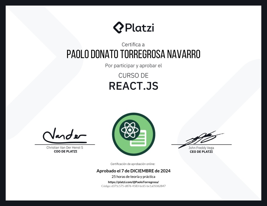 Diploma del Curso de React.js