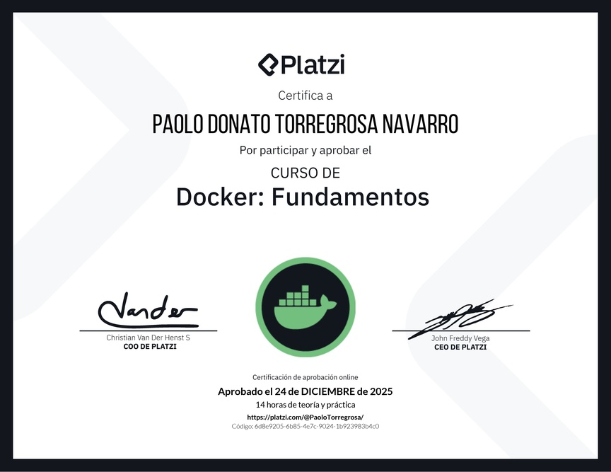 Diploma del Curso de Docker: Fundamentos
