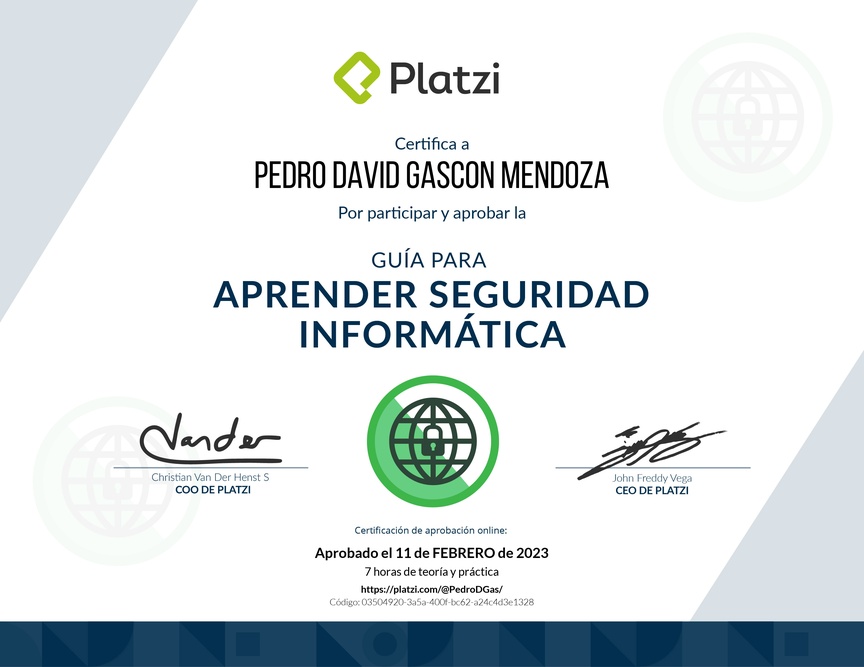 Diploma de Guía para Aprender Seguridad Informática