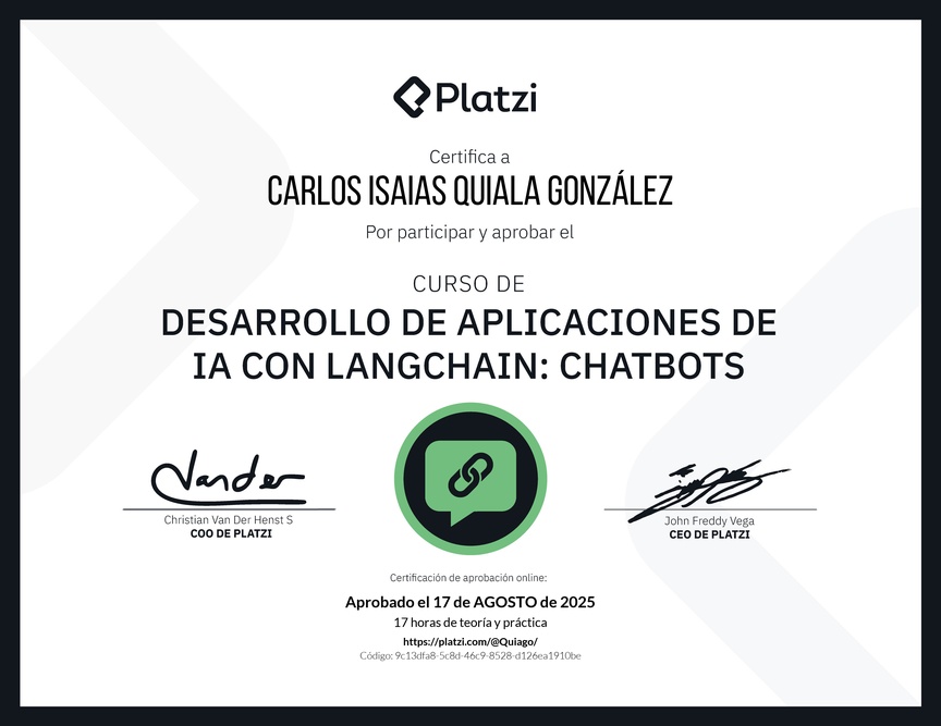 Diploma del Curso de LangChain