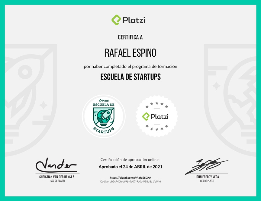 Diploma de la Ruta de Aprendizaje de Ruta de Startups