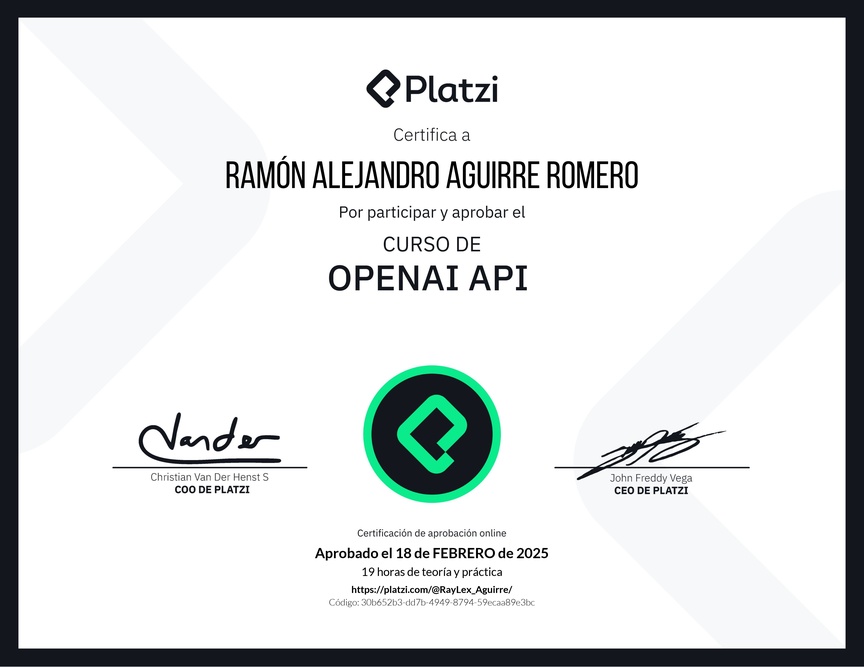 Diploma del Curso de OpenAI API