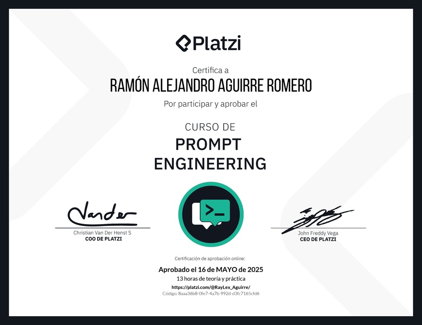 Diploma del Curso de Prompt Engineering