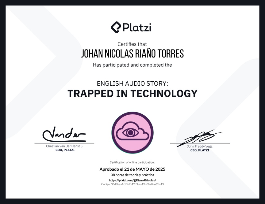 Diploma de Audio Historia en Inglés: Atrapados en la Tecnología
