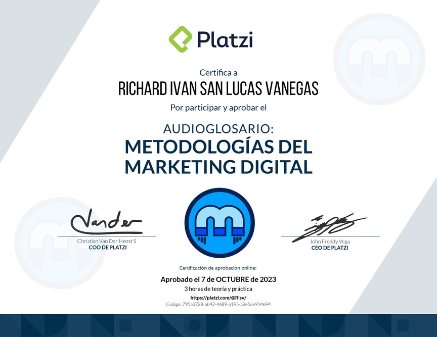Diploma de Audioglosario: aprende a calificar usuarios