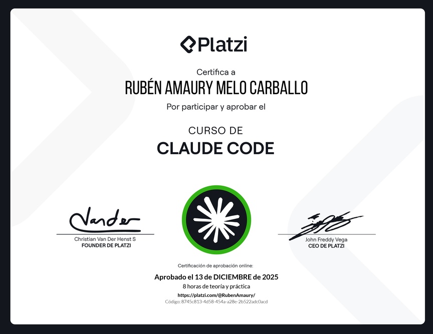 Diploma del Curso de Claude Code