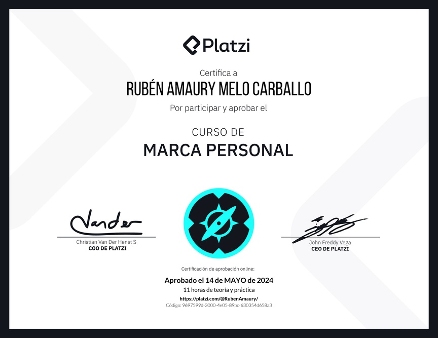 Diploma del Curso Gratis de Marca Personal