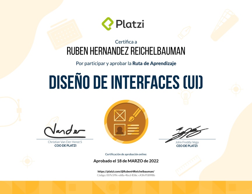 Diploma de la Ruta de Aprendizaje de Diseño de Interfaces (UI)