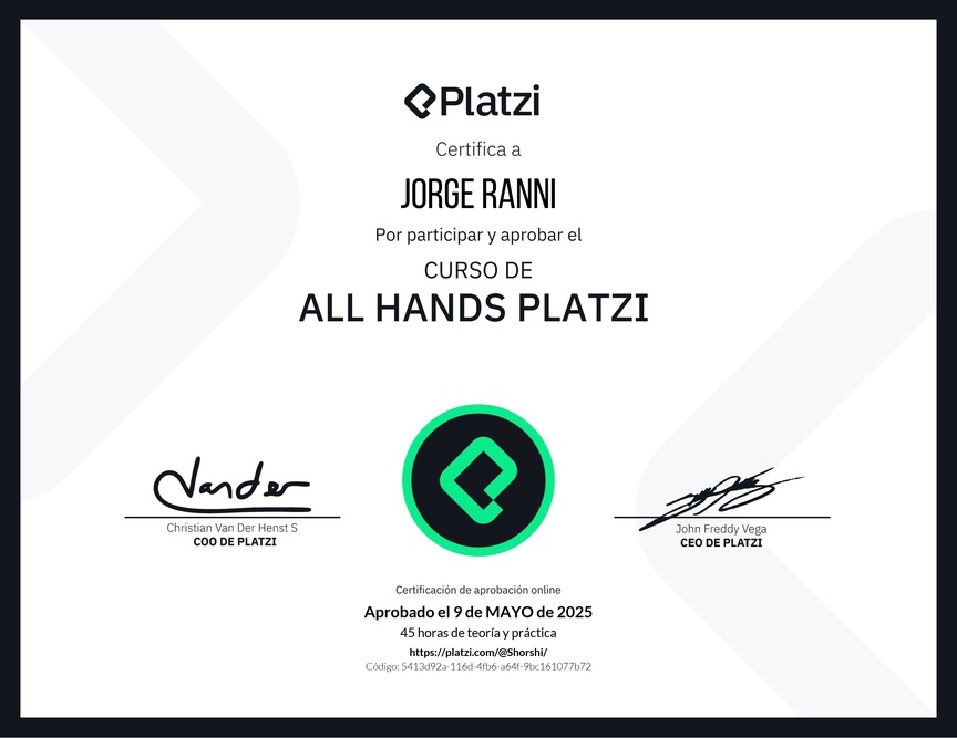 Diploma de All Hands Q1 - 2025 2