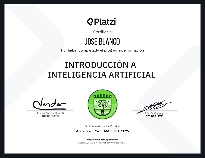 Diploma de la Ruta de Aprendizaje de Introducción a AI